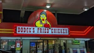Dodge's fried chicken channel letter sign