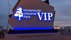 vanderburgh industrial park channel letter sign