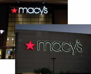 macy's channel letter sign