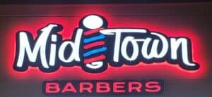 midtown barbers channel letter sign