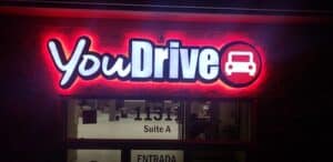 YouDrive channel letter sign